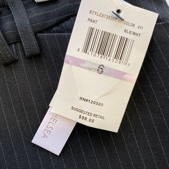 Amanda + Chelsea Stripe Low Rise Taper Pant NWT - Picture 7 of 9